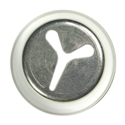 Ralador de metal redondo com corte em Y