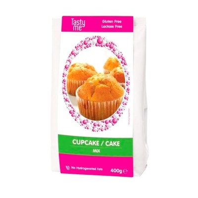 Pacote de mistura para cupcake/cake Tasty Me, branco com rosa e verde, 400g