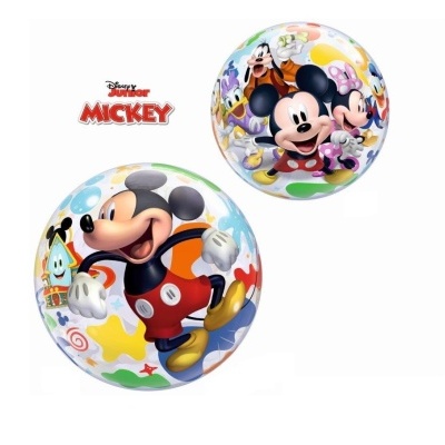 Bolas de plástico transparentes com personagens Disney Junior Mickey coloridos