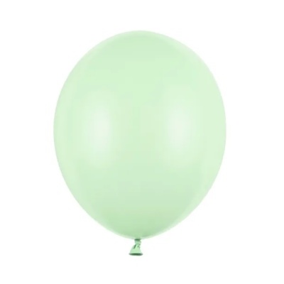 Balão verde claro oval de látex amarrado