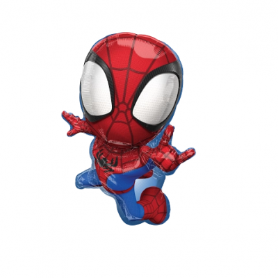 Balão metalizado do Homem-Aranha em pose dinâmica