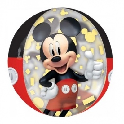 Recipiente redondo com desenho do Mickey Mouse colorido