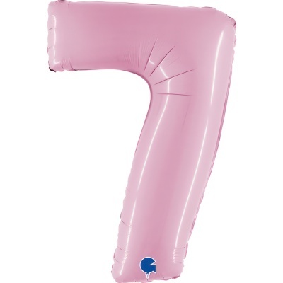 Balão rosa em forma do número 7