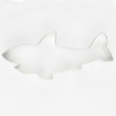 Cortador de bolachas em aço inoxidável formato tubarão