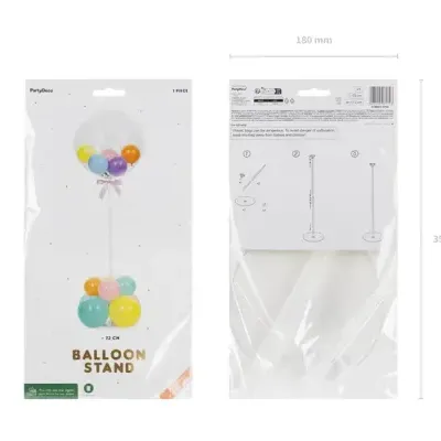 Suporte para balões coloridos PartyDeco em embalagem branca e transparente