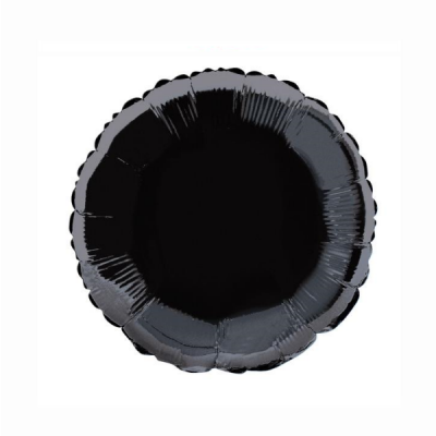 Balão redondo preto metalizado