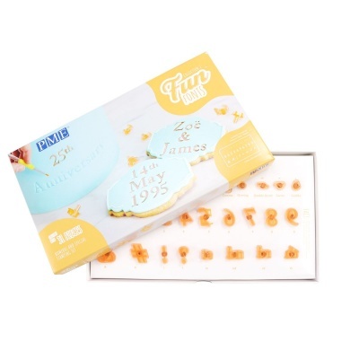 Conjunto de carimbos para bolos PME Fun Tones com letras e números