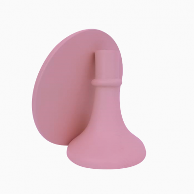Conjunto de tubos de silicone rosa de diferentes tamanhos com base redonda