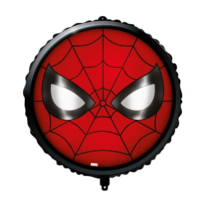 Balão redondo vermelho com estampa do Homem-Aranha