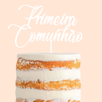 Bolo semi-nu com topo decorativo 