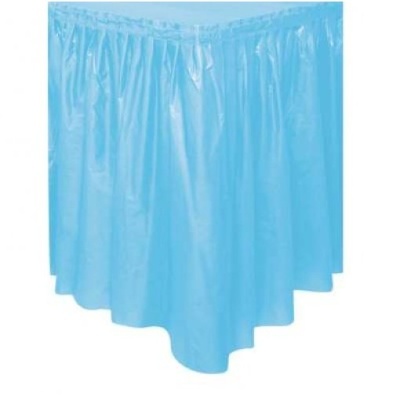 Toalha de mesa plástica azul clara