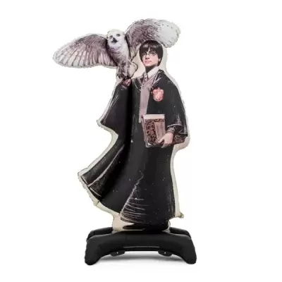 Boneco insuflável de personagem com coruja branca