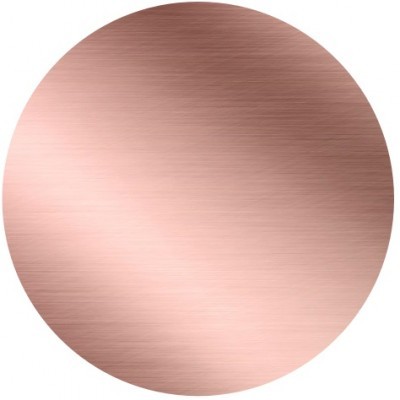 Disco circular de metal escovado cobre rosado