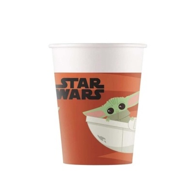 Copo de papel Star Wars com Baby Yoda e texto