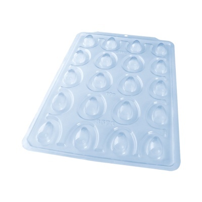 Moldes de plástico translúcido para ovos de páscoa pequenos