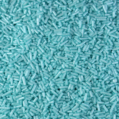 Granulado de açúcar azul claro brilhante