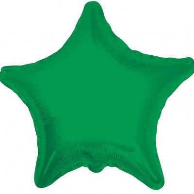 Balão estrela verde metalizado