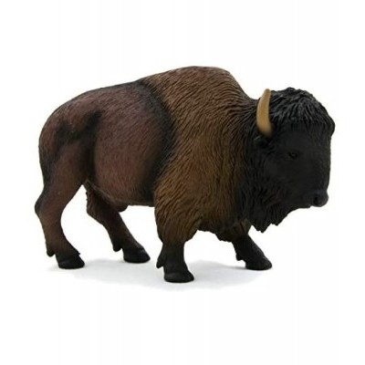 Figura decorativa de bisão castanho