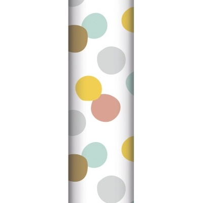 Papel de embrulho branco com círculos coloridos grandes