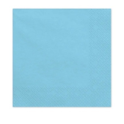 Guardanapo de papel azul claro com padrão e borda texturizada