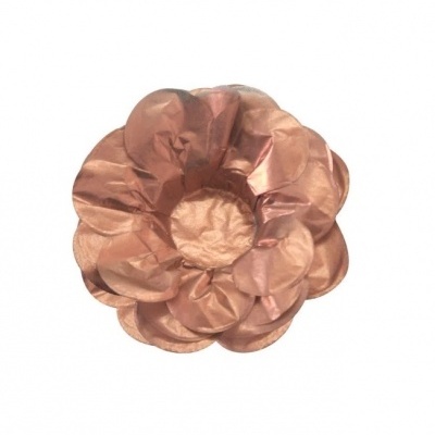 Elástico de cabelo scrunchie em tecido cetim cor cobre