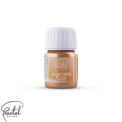 Frasco de tinta metalizada cobre antigo da Fractal Colors