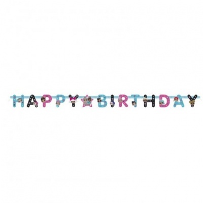 Guirlanda HAPPY BIRTHDAY colorida com letras decorativas e estrela