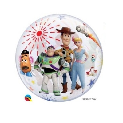 Bola Toy Story com personagens Disney/Pixar em fundo branco