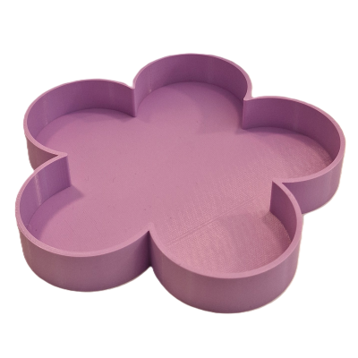 Forma lilás de silicone em forma de flor com pétalas arredondadas