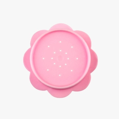 Tampa rosa de silicone em forma de flor com furos