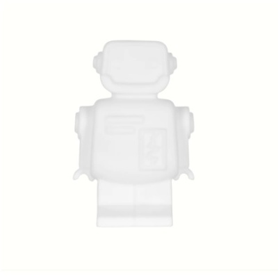 Figura decorativa robô branco opaco