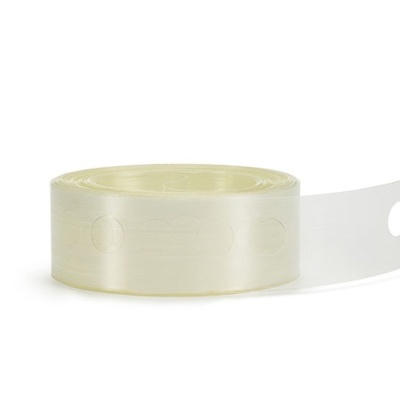 Rolo de etiquetas autocolantes redondas brancas