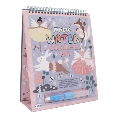 Bloco de colorir MAGIC WATER COLOUR-IN PAD com caneta de água azul