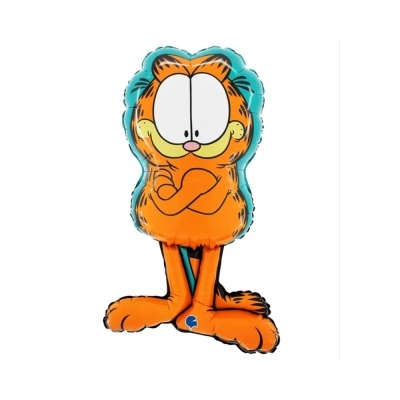 Balão de alumínio com desenho do Garfield em fundo branco
