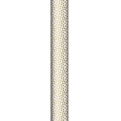 Papel de embrulho branco com flores douradas repetidas