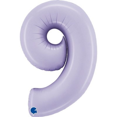 Balão insuflável número 9 cor lilás