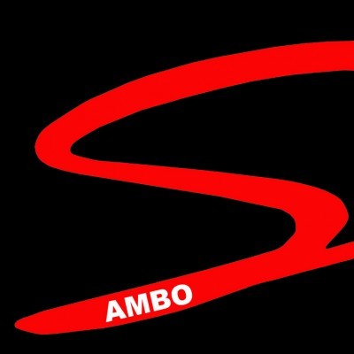 Texto 'Sport' em vermelho e branco sobre fundo preto com 'AMBO' em letras brancas.