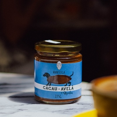 Manteiga de cacau e avelã 225 gr