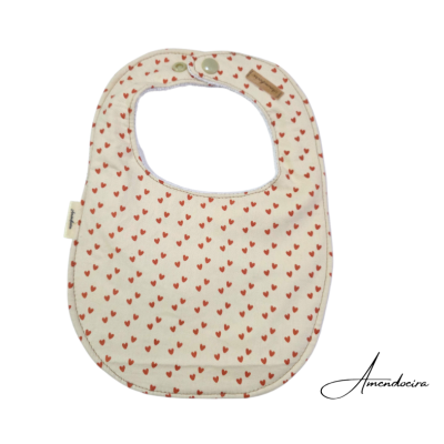 Babete impermeável e com tecido 100% algodão para bebé