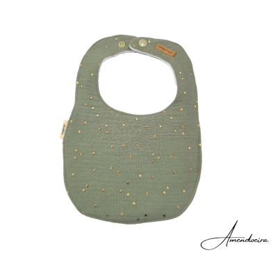 Babete impermeável e com tecido 100% algodão para bebé