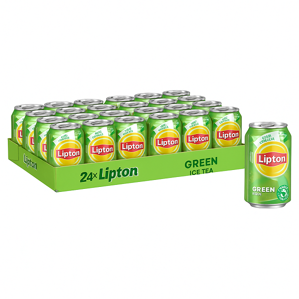 Pack Ice Tea Green Pack de 24 latas de chá verde Lipton e uma lata individual