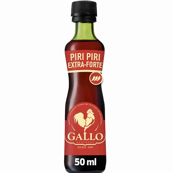 Molho Piri-Piri com Azeite Extra Forte Garrafa de vidro de Piri Piri Extra-Forte Gallo 50 ml