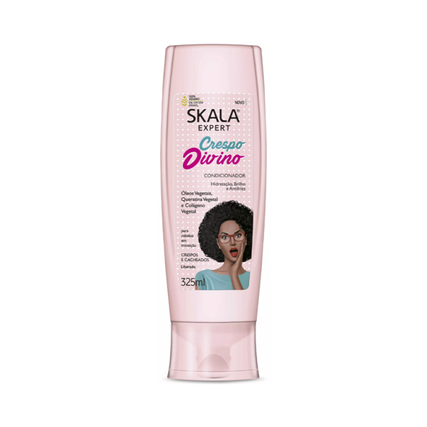 Condicionador Crespo Divino Condicionador Skala Expert Crespo Divino embalagem rosa 325 ml