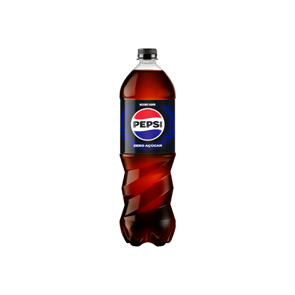 Pepsi Zero Garrafa plástica de refrigerante Pepsi Zero Açúcar com rótulo azul