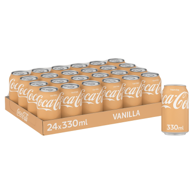 Pack de 24 latas de Coca-Cola Vanilla 330 ml cor bege claro