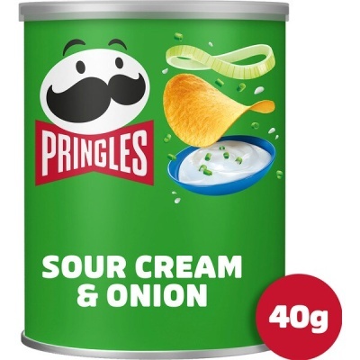 Embalagem de batatas Pringles sabor sour cream & onion, 40g