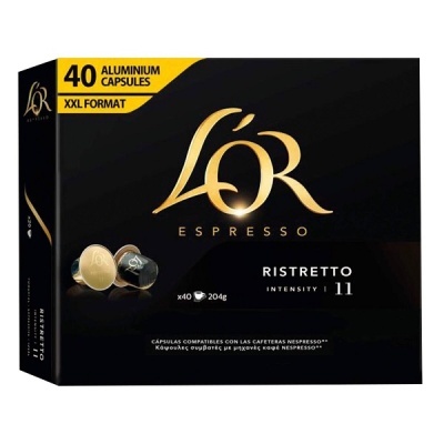 Embalagem L'OR Espresso Ristretto com 40 cápsulas de alumínio