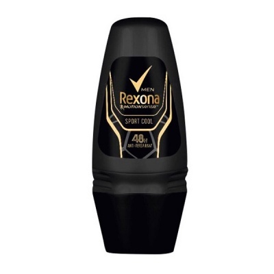 Desodorizante roll-on Rexona Men preto e dourado