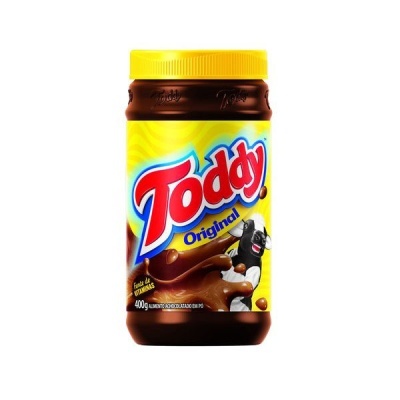 Frasco Toddy Original 400g com rótulo amarelo e tampa amarela