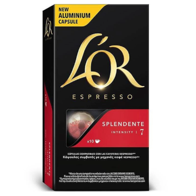 Embalagem de cápsulas de café L'OR Espresso Splendente 10 cápsulas